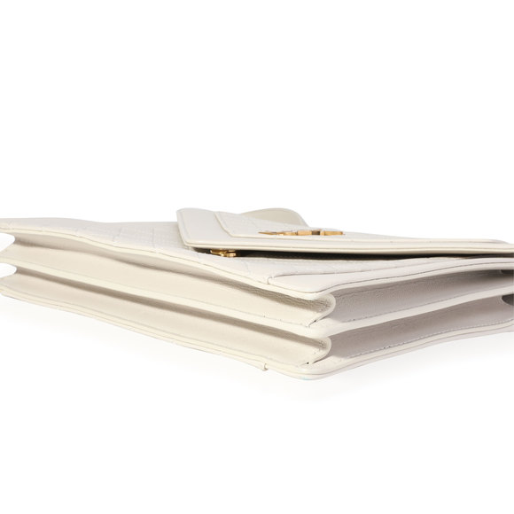 Saint Laurent Blanc Vintage Quilted Lambskin Gaby Flap Bag - Picture 8 of 8